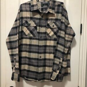 Itasca Men’s size XL plaid Shirt. Pit 25-26 Like New! Blue and Blackish gray